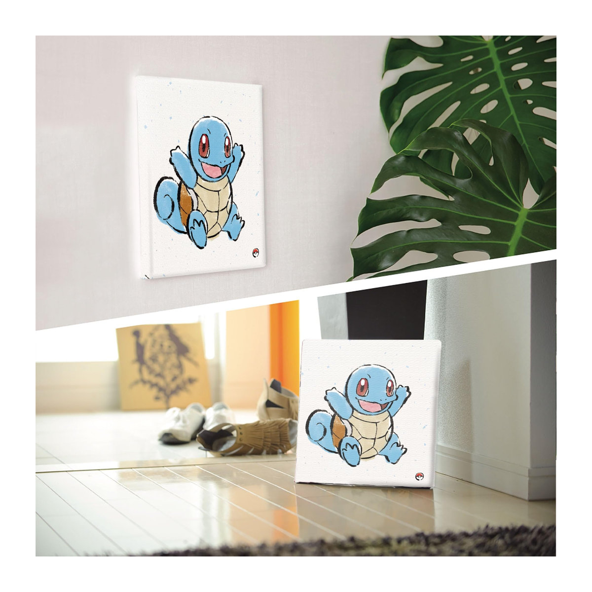 ArtDeli Pokémon Leinwand Kunstwerk Schiggy mit Holzrahmen Breite: 30 cm, Höhe: 30 cm - Bild 3