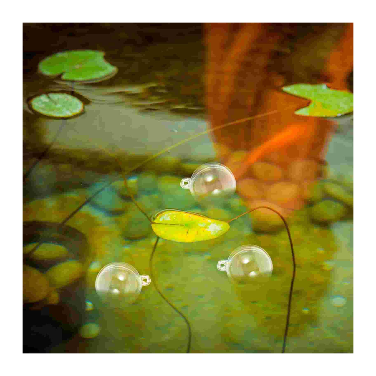Artesano Home 10 Stück transparente Schwimmkugeln aus Kunststoff für Aquarien und Weihnachtsdekoration, rund, B/T/H: 3 x 3 x 3 cm - Bild 3