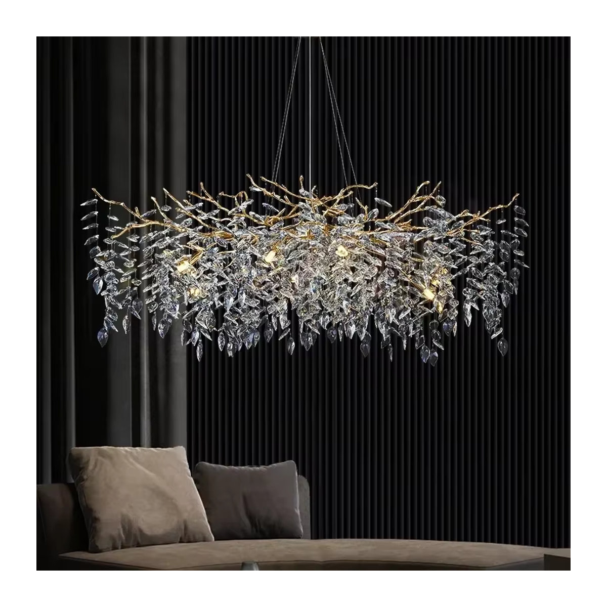 Artpad Designer Kristall Kronleuchter in Chrom Silber und Gold mit LED für Wohnzimmer und Esszimmer - Bild 2
