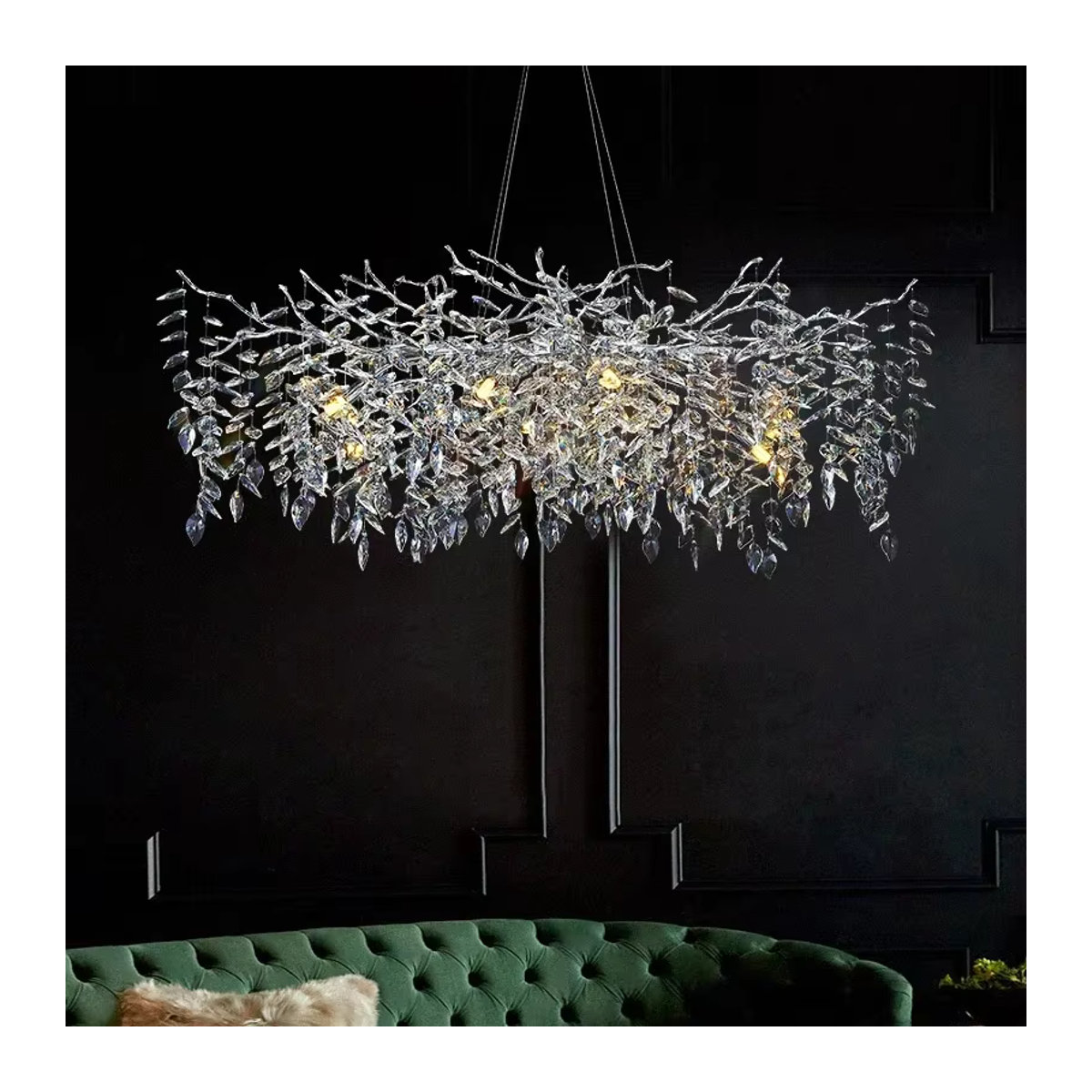 Artpad Designer Kristall Kronleuchter in Chrom Silber und Gold mit LED für Wohnzimmer und Esszimmer - Bild 4