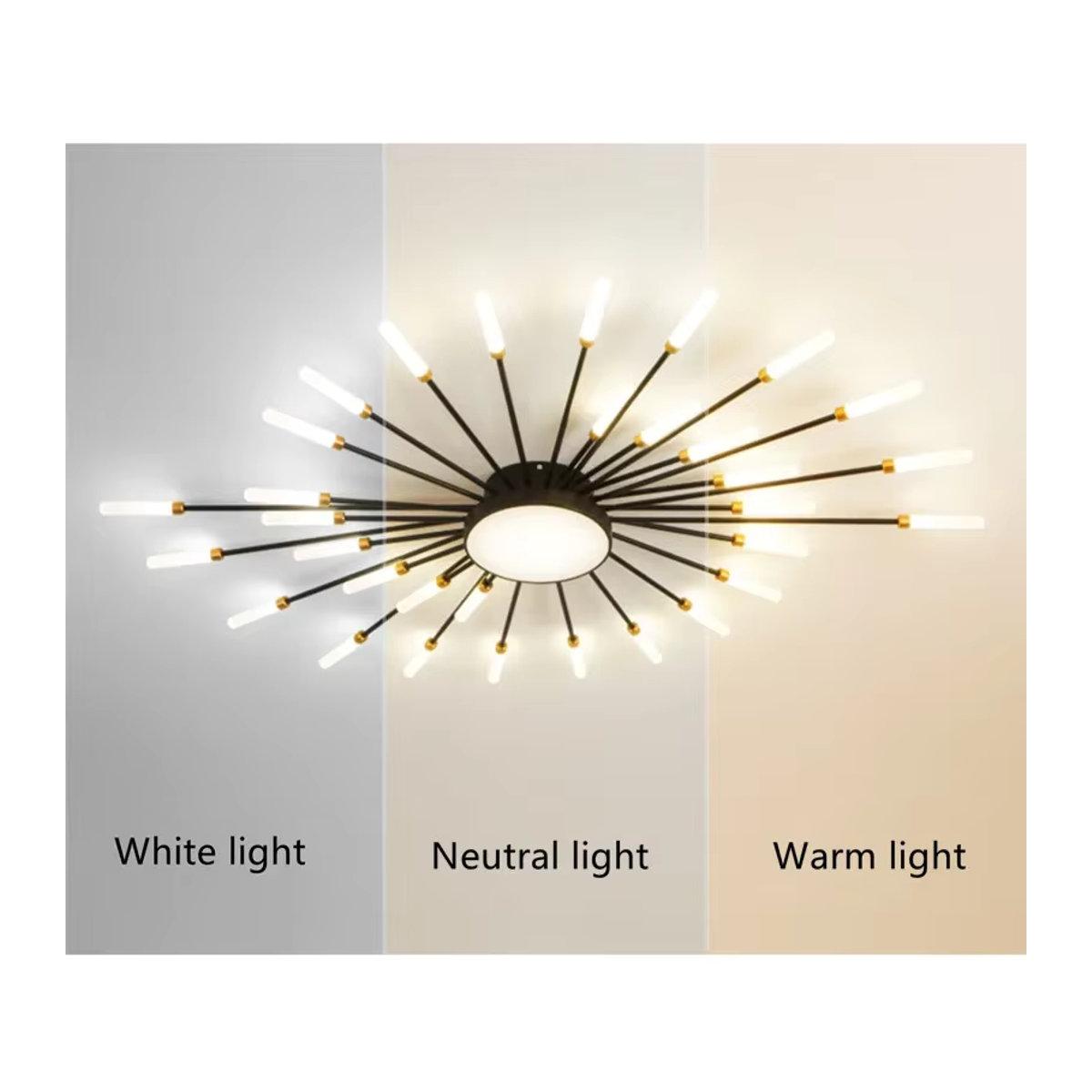 Artpad LED Deckenleuchte in Schwarz im modernen und minimalistischen Design für Wohnzimmer und Schlafzimmer - Bild 3