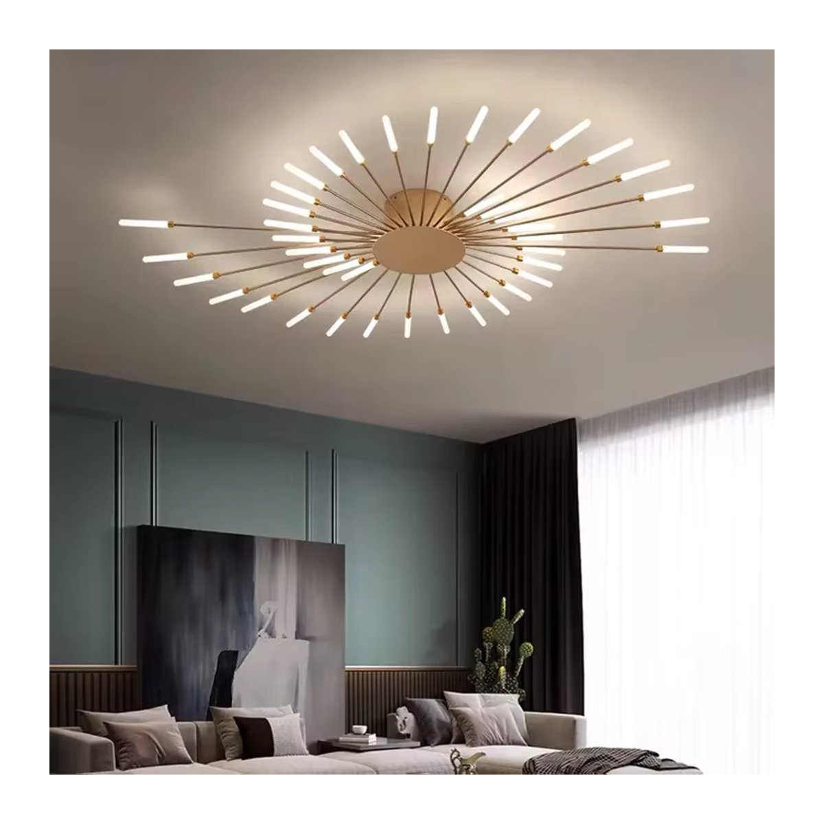 Artpad LED Deckenleuchte in Schwarz im modernen und minimalistischen Design für Wohnzimmer und Schlafzimmer - Bild 4