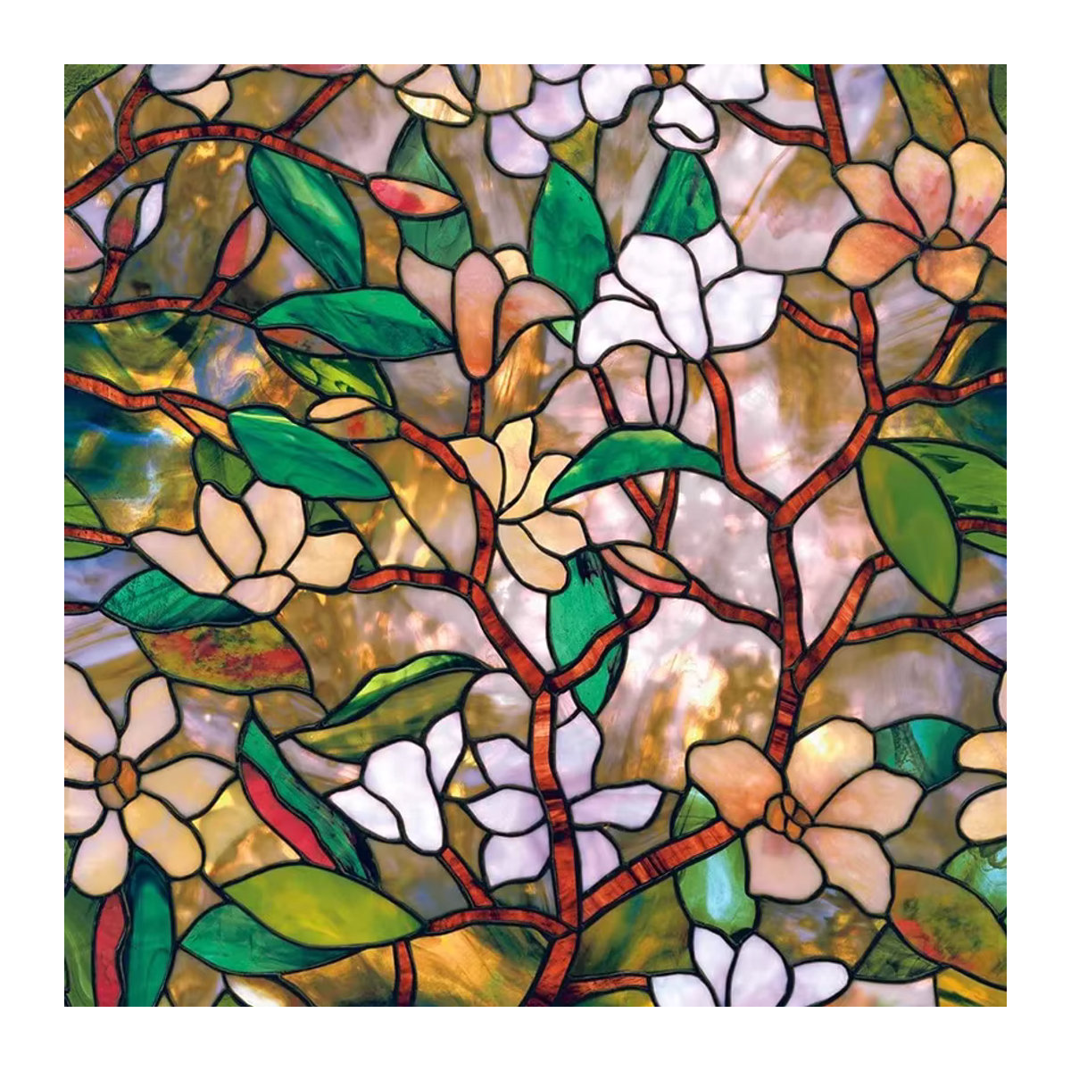 Artscape Magnolia Fenster-Sichtschutzfolie aus Vinyl in Mehrfarbig mit floralem Design - Bild 5