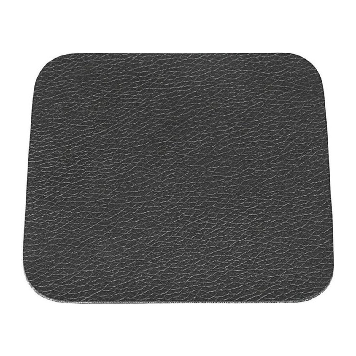 Asa Selection Glasuntersetzer in Lederoptik schwarz aus Kunststoff, 4er-Set, B/T: 10 x 10 cm - Bild 1