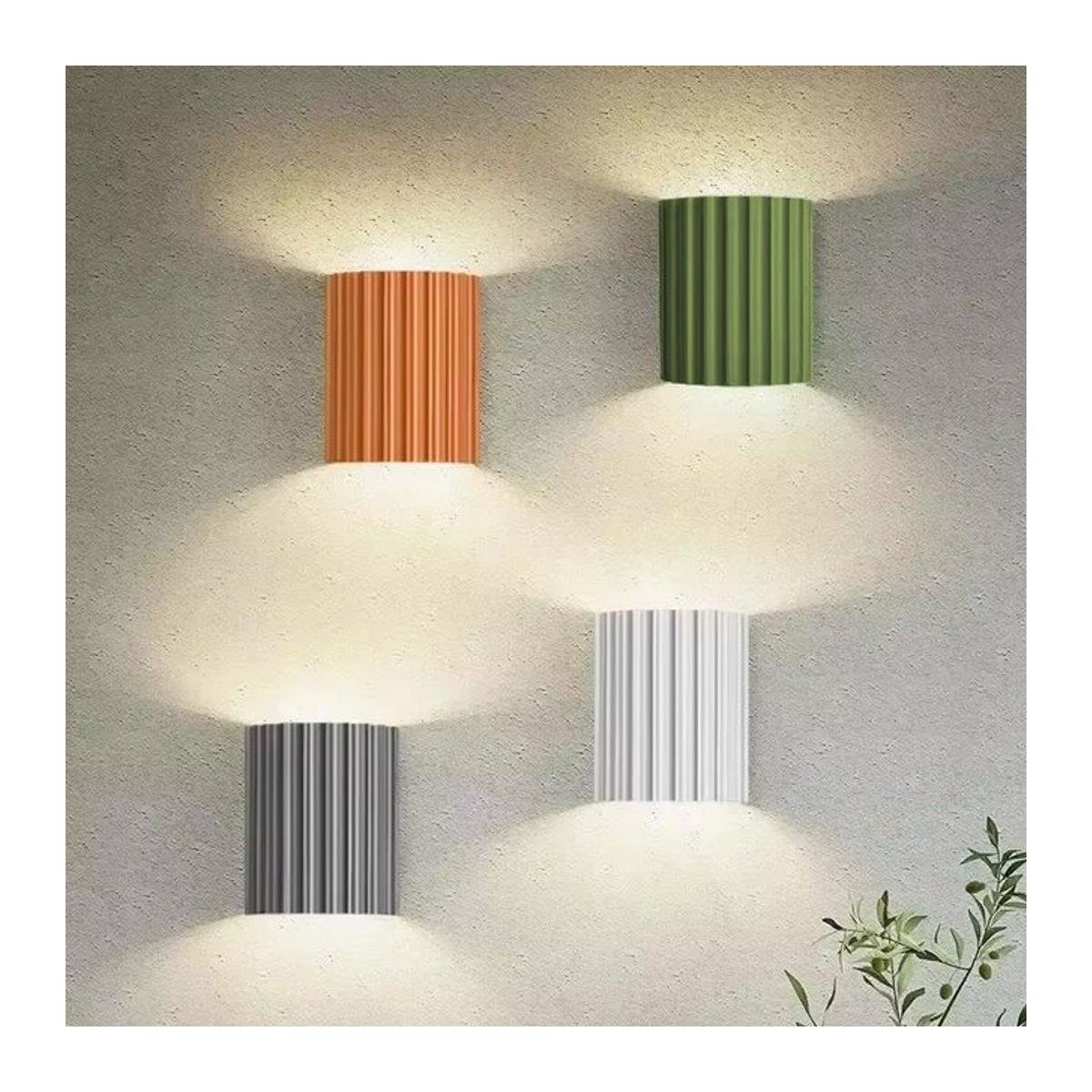 ASCELINA Macaron LED Wandleuchte aus Kunstharz in Bunt im minimalistischen Design - Bild 1