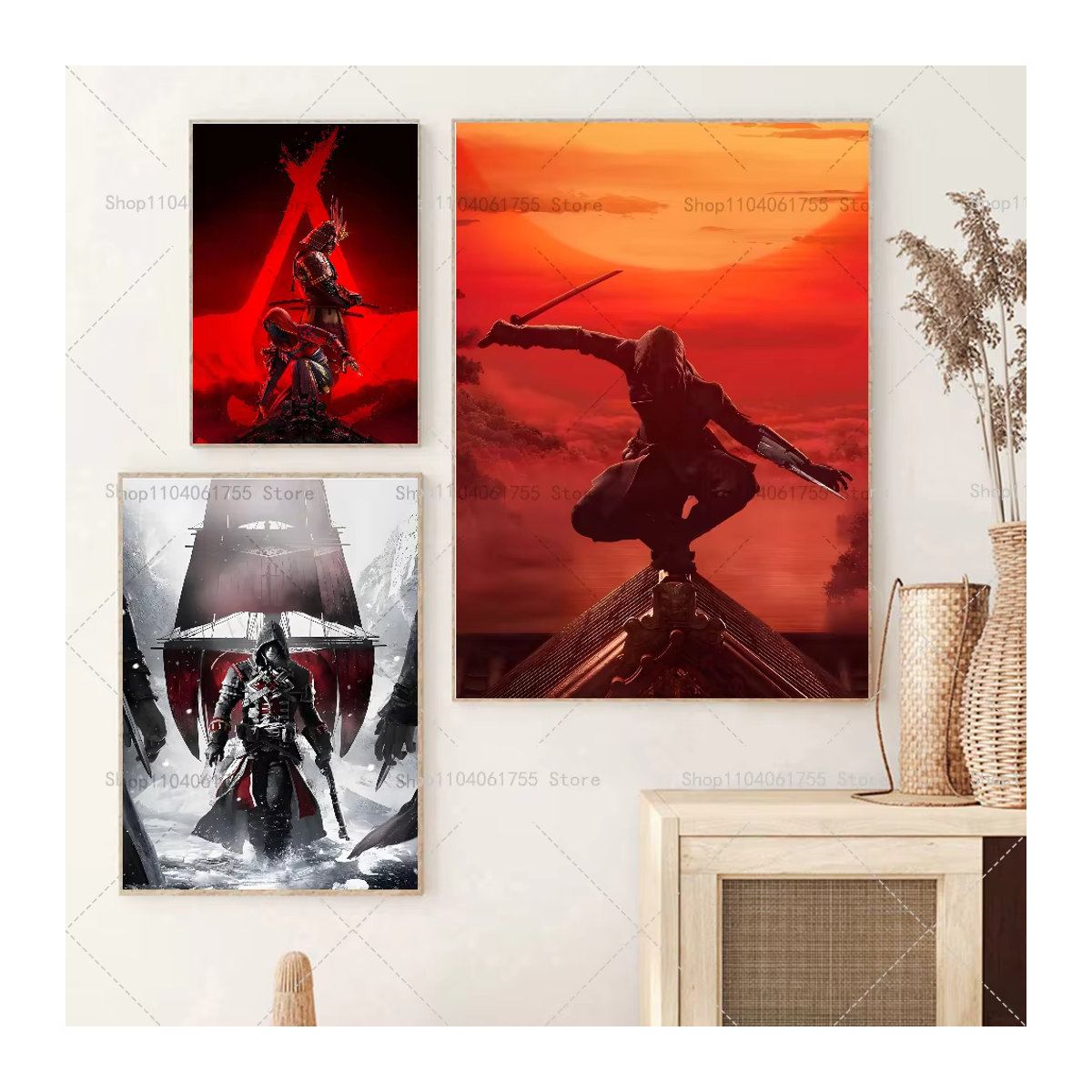 Assassin's Creed Spiel Poster Selbstklebender Wasserdichter Wandaufkleber aus Papier für dein Zimmer oder deine Bar - Bild 2