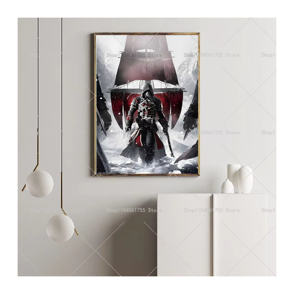 Assassin's Creed Spiel Poster Selbstklebender Wasserdichter Wandaufkleber aus Papier für dein Zimmer oder deine Bar - Bild 5