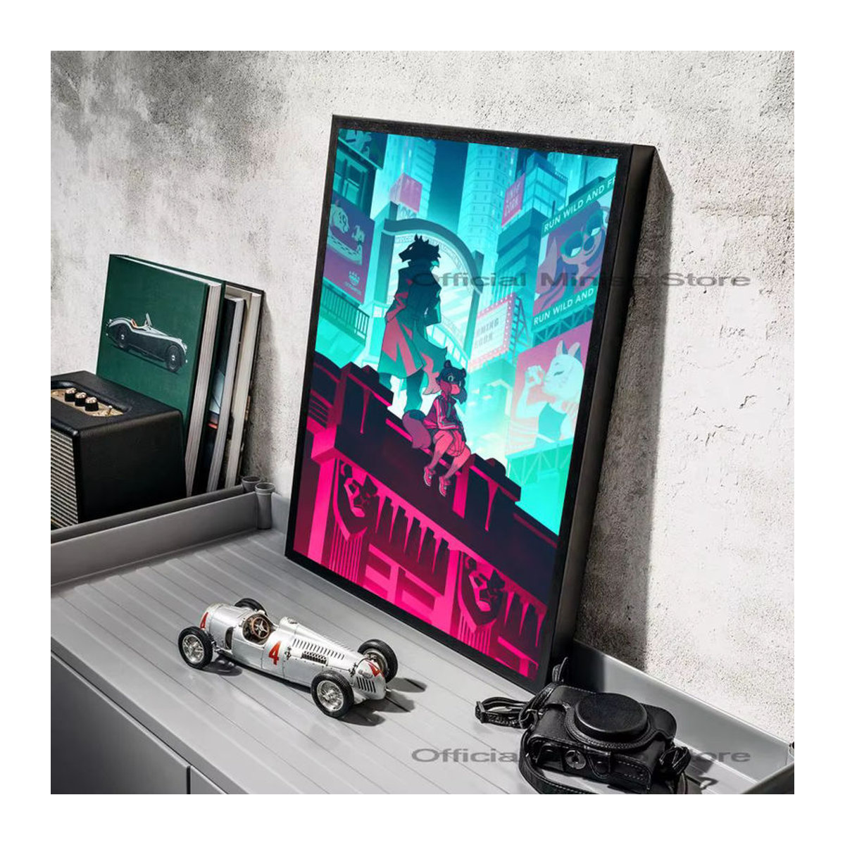 Ästhetisches Anime Tier Poster als selbstklebender wasserfester Wandaufkleber in Mehrfarbig für dein Zimmer oder Café - Bild 5