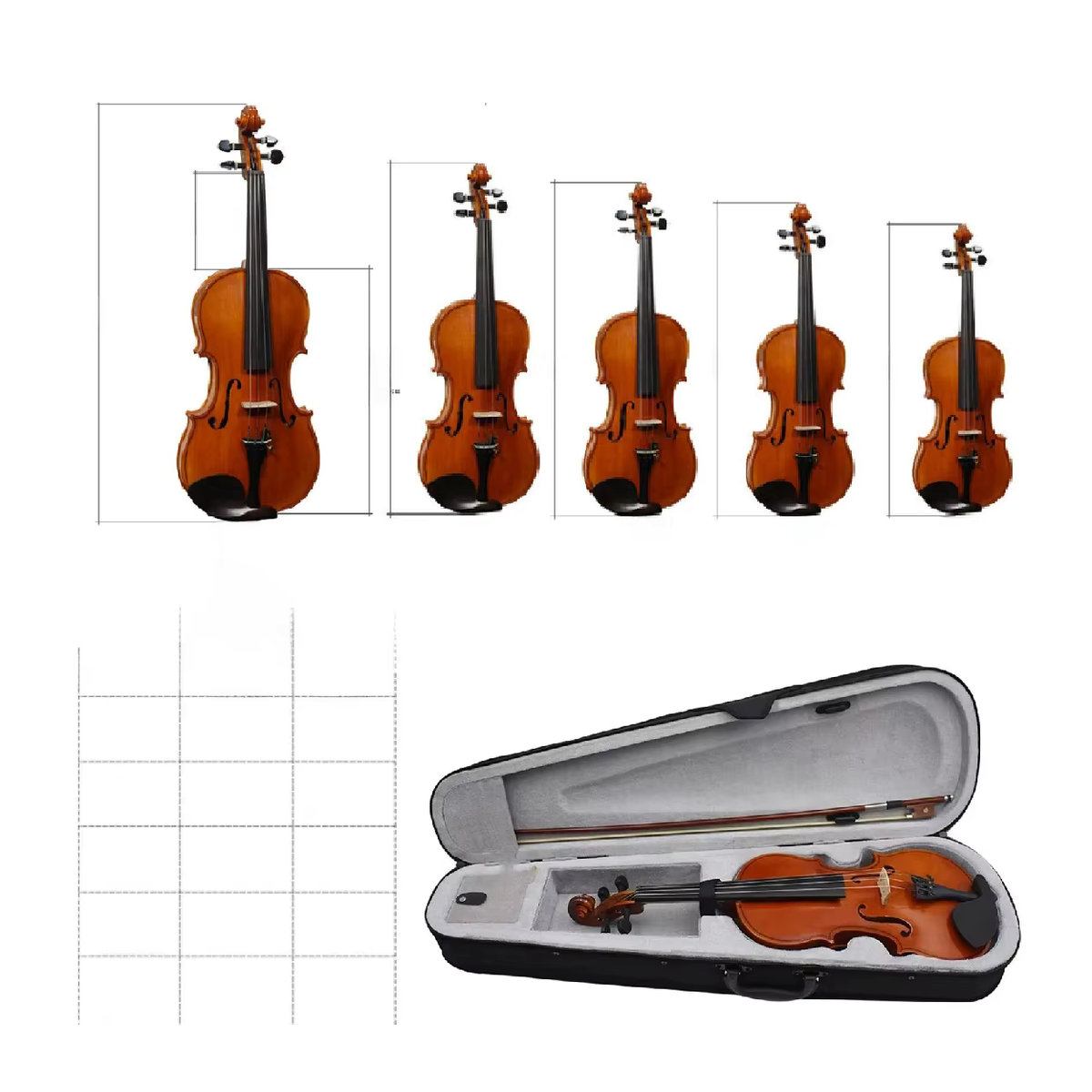 Astonvilla Akustik-Violine in Braun – Professionelle Solo-Geige für Anfänger, Kinder und Erwachsene - Bild 6