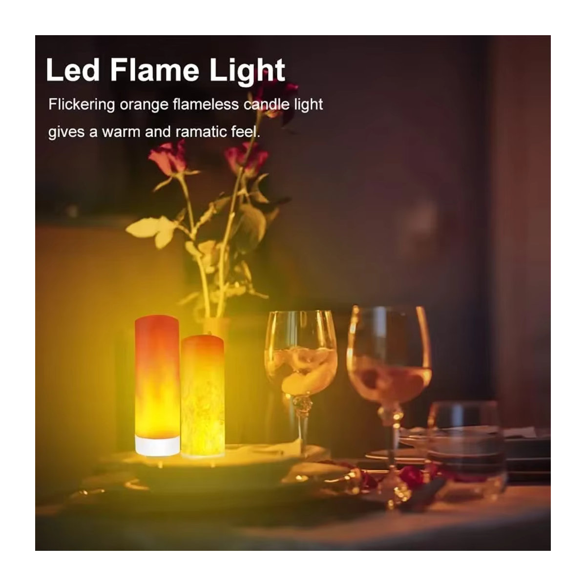 ATcomm USB LED Flammenlampe mit dynamischer Feuer-Effekt in Orange - Bild 5
