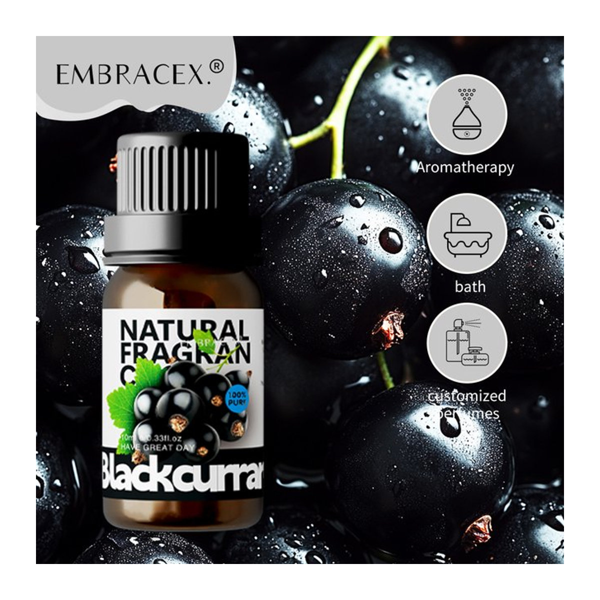 Ätherisches Öl Schwarze Johannisbeere von EMBRACEX, 10 ml, Fruchtig - Bild 1