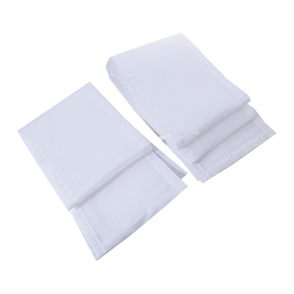Atmungsaktiver Mesh Krippen-Liner für Babybetten mit 4 Paneelen in Weiß - Bild 1
