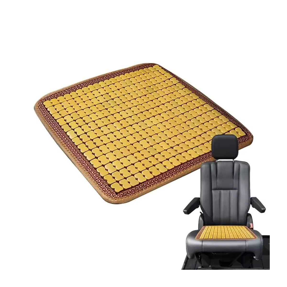 Atmungsaktives Bambus-Sitzkissen für Bürostühle und Sommer-Sitzmatte - Bild 4