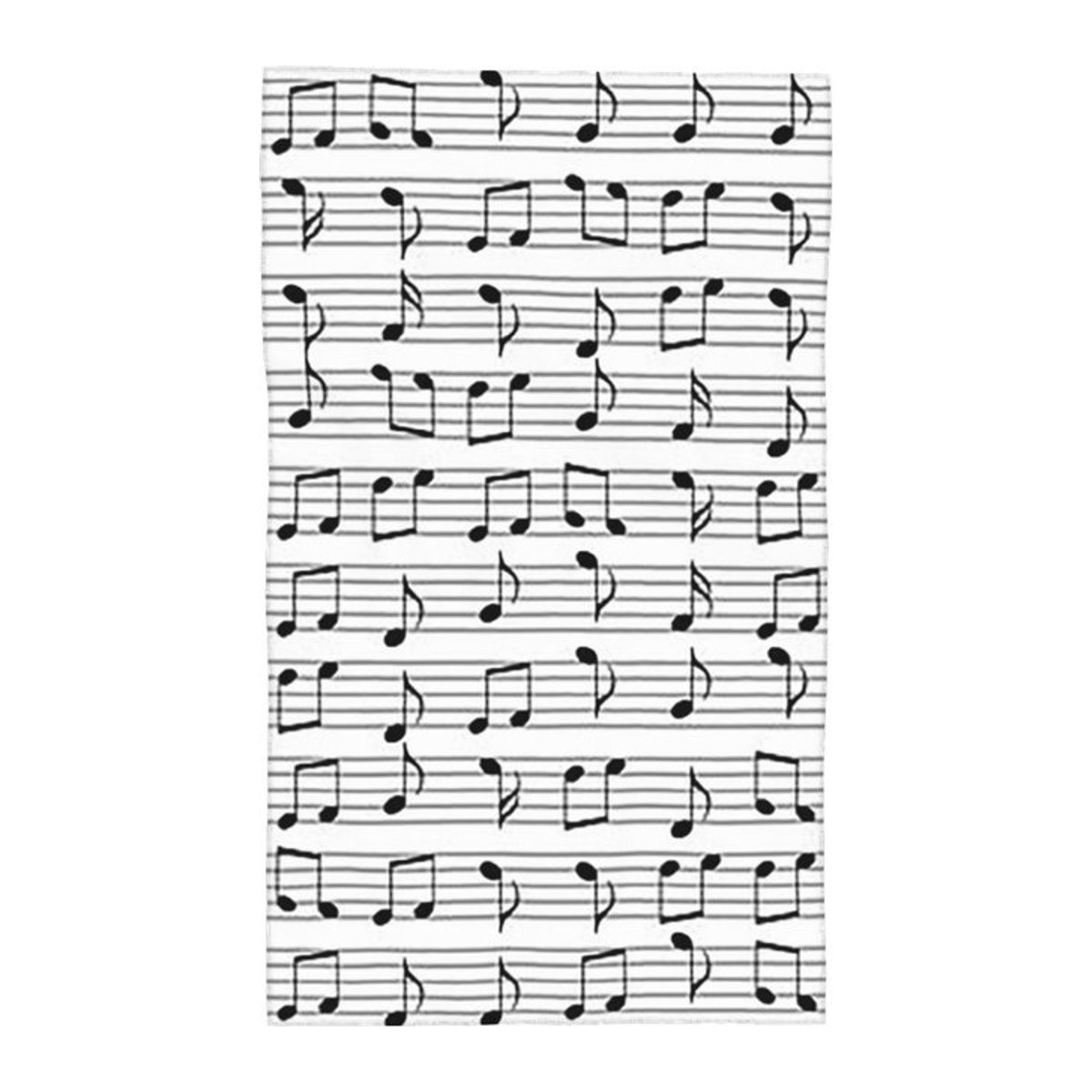 Atmungsaktives Baumwollhandtuch mit abstraktem Klaviertasten- und Musiknoten-Design, schnelltrocknend, B: 40 cm, H: 60 cm - Bild 1