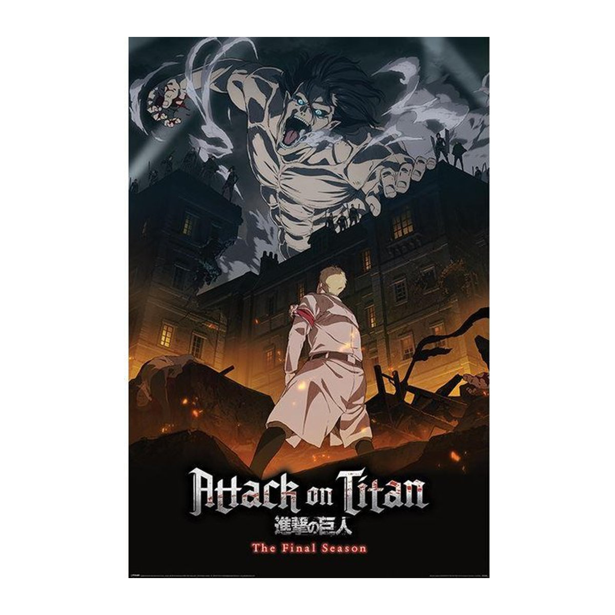 Attack On Titan Eren Yeager und Reiner Braun Poster aus Papier, Breite: 91,5 cm, Höhe: 61,0 cm - Bild 1
