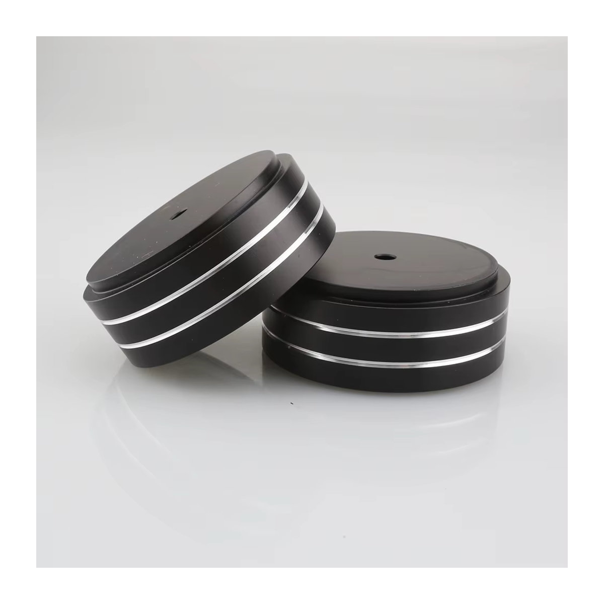 Audiocrast 4er Set Aluminium HIFI Lautsprecher Isolation Füße für Verstärker und Plattenspieler, Durchmesser: 5,8 cm, Höhe: 2,2 cm, Farben: Gold, Silber, Mehrfarbig - Bild 3