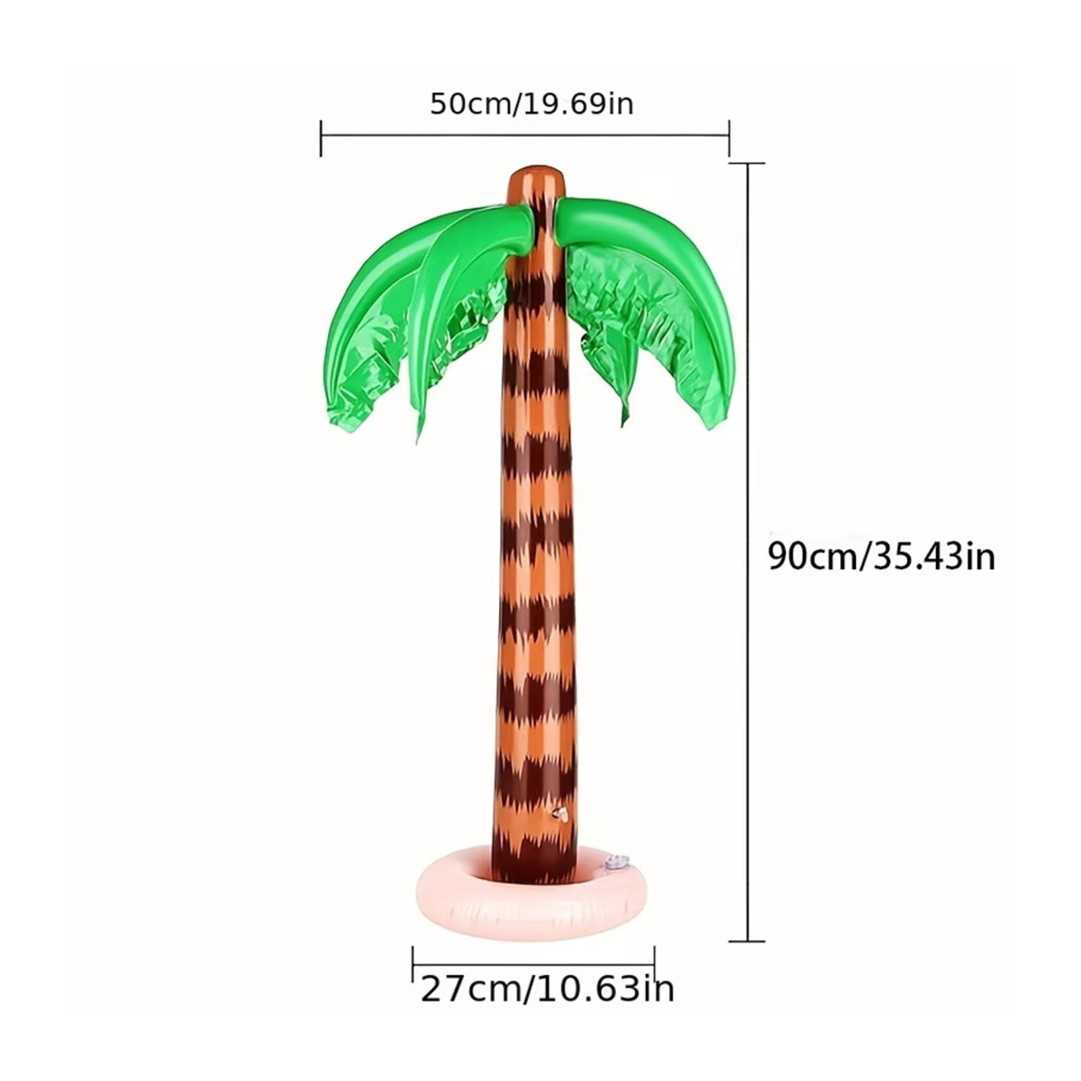 Aufblasbarer Kokosnussbaum in Grün zur Außen- und Pooldekoration, Höhe: 95 cm - Bild 2