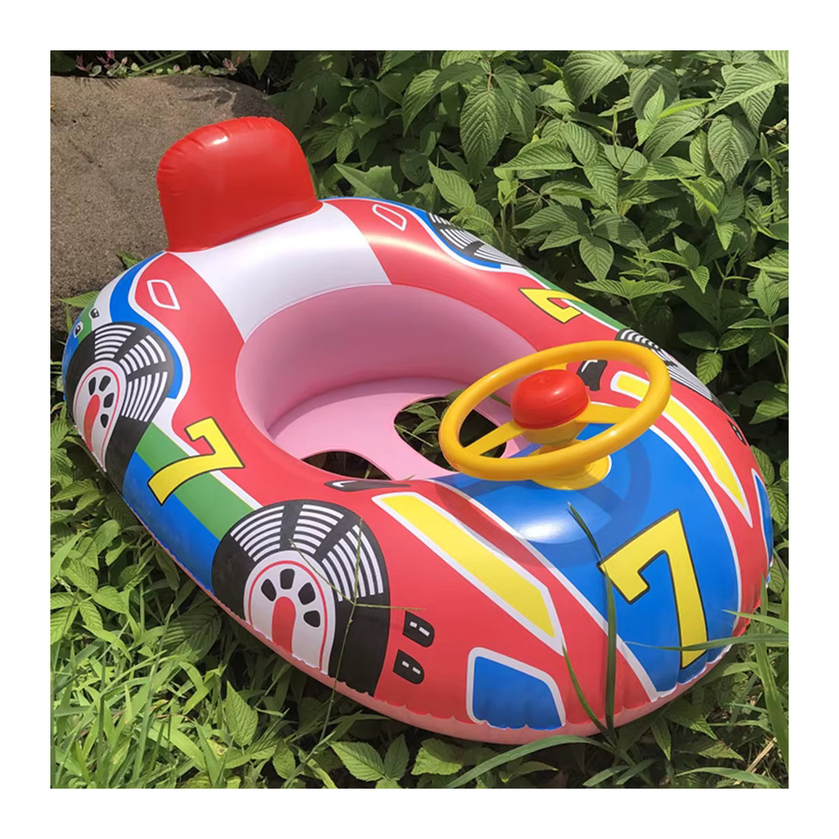 Aufblasbarer Lenkrad-Schwimmring für Pool, Boot und Badewanne - Bild 2
