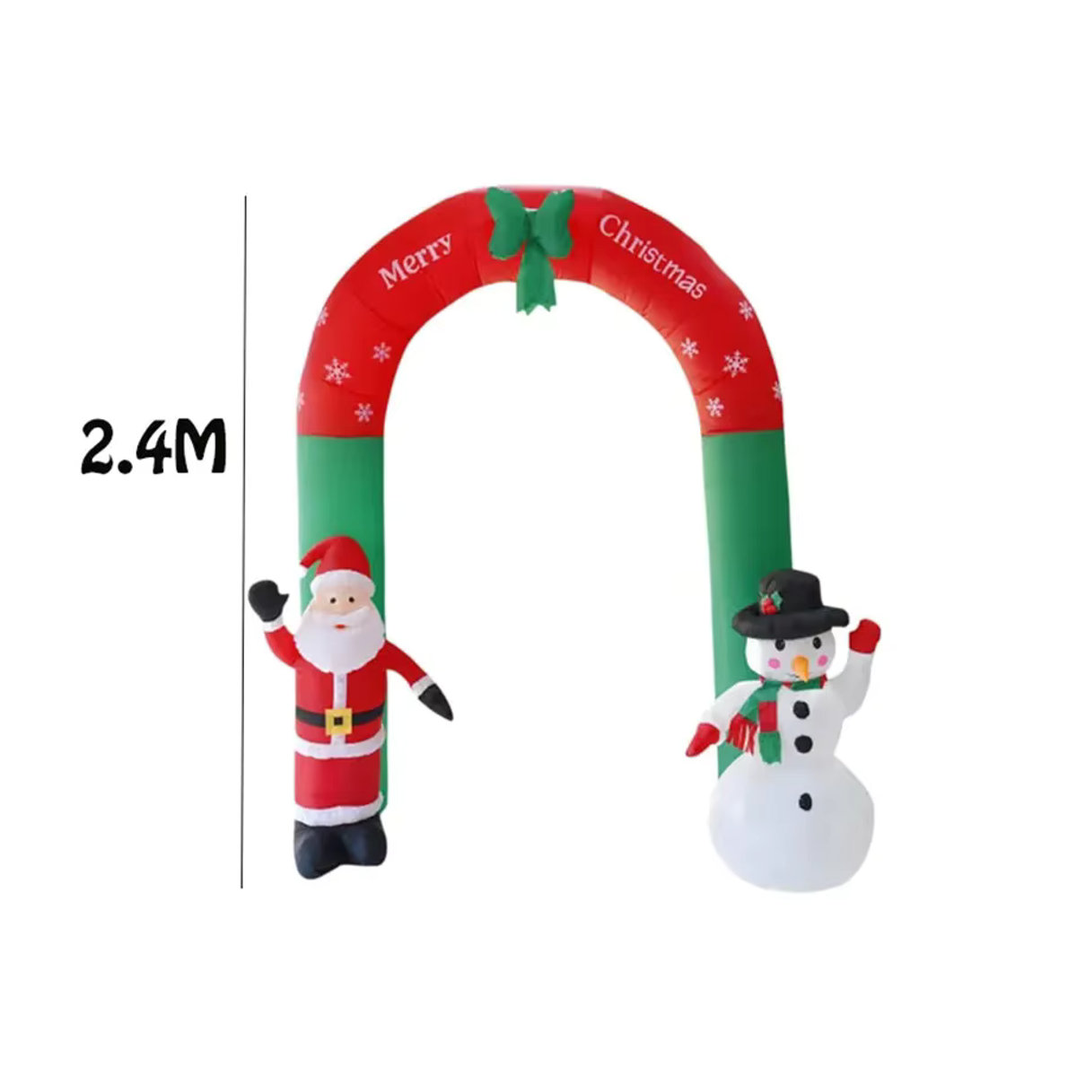 Aufblasbarer Weihnachts-Torbogen mit Weihnachtsmann und Schneemann, Multicolor, Höhe: 240 cm, mit LED-Lichtern für Indoor und Outdoor - Bild 6