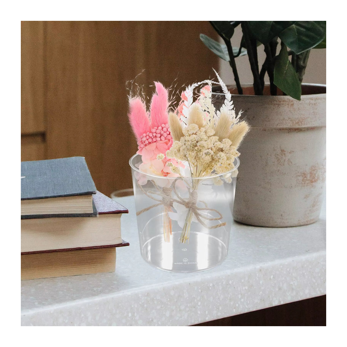 Aufwachen Blumeneimer Zylinder aus transparentem Kunststoff für Schnittblumen - Bild 3