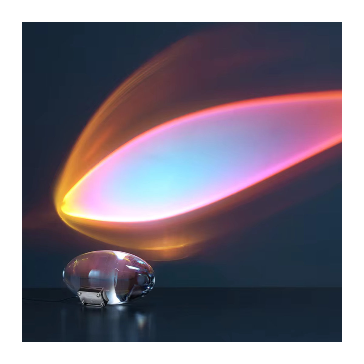 Auge der Sky Kristall Tischlampe Claeted in Weiß mit minimalistischem Design für Sunset Projektion und Atmosphärelicht - Bild 4