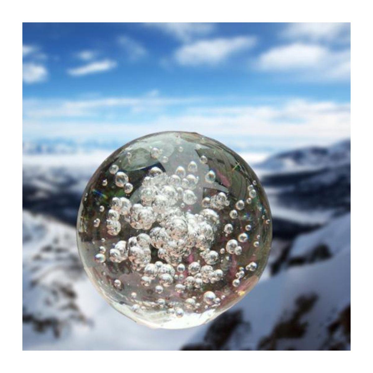 Aunel Glas Kugel Transparent mit Blasen Design als Geometrisches Deko-Ornament für Home und Büro Durchmesser: 6 cm - Bild 3
