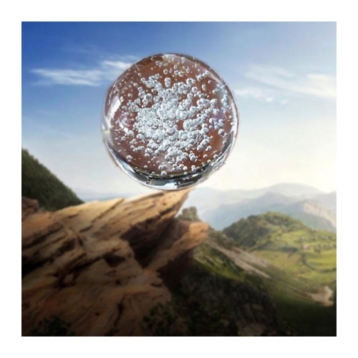 Aunel Glas Kugel Transparent mit Blasen Design als Geometrisches Deko-Ornament für Home und Büro Durchmesser: 6 cm - Bild 10
