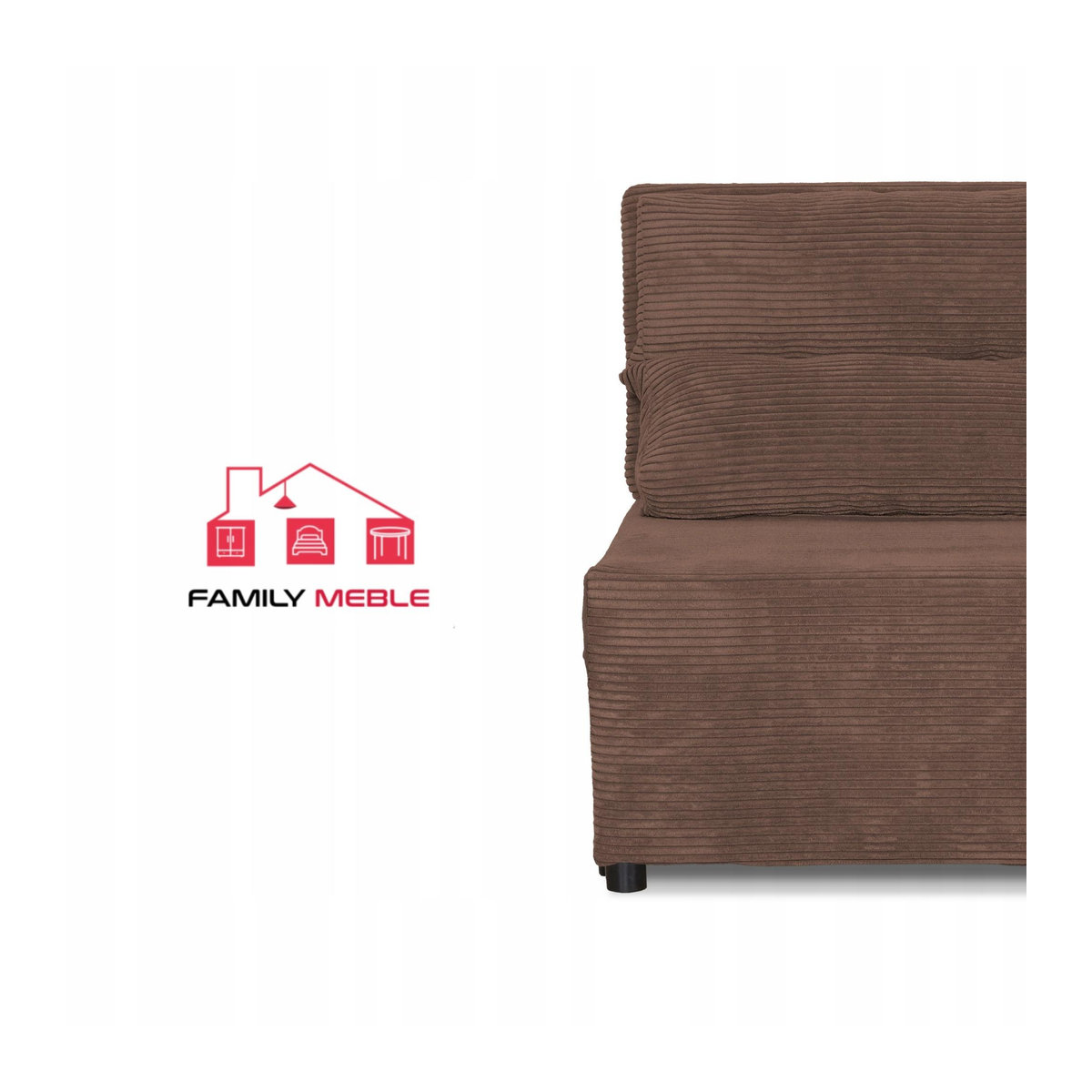 Ausklappbares Sofa KIMO von Family Möbel mit Schlaffunktion und Bettkasten in Braun, B/T/H: 88 x 80 x 72 cm - Bild 6