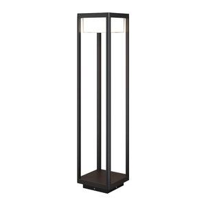 Außenleuchte BAKER STREET in Schwarz aus Aluminium und Glas mit warmweißem LED-Licht, IP65 wetterfest, modern