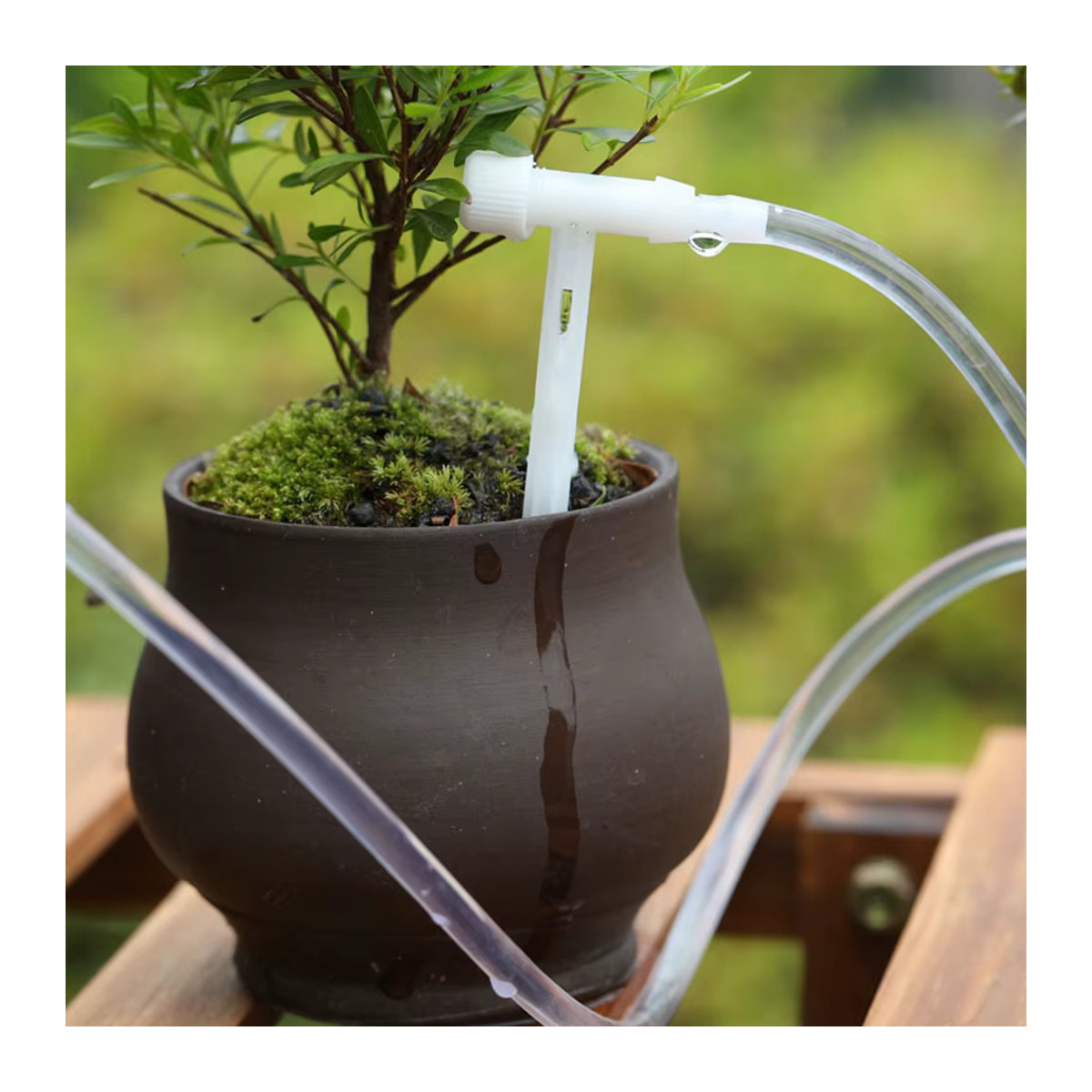 Automatisches Pflanzenset zur Selbstbewässerung mit einstellbarem Ventil und Wassertank für Innen- und Außenbereiche - Bild 3