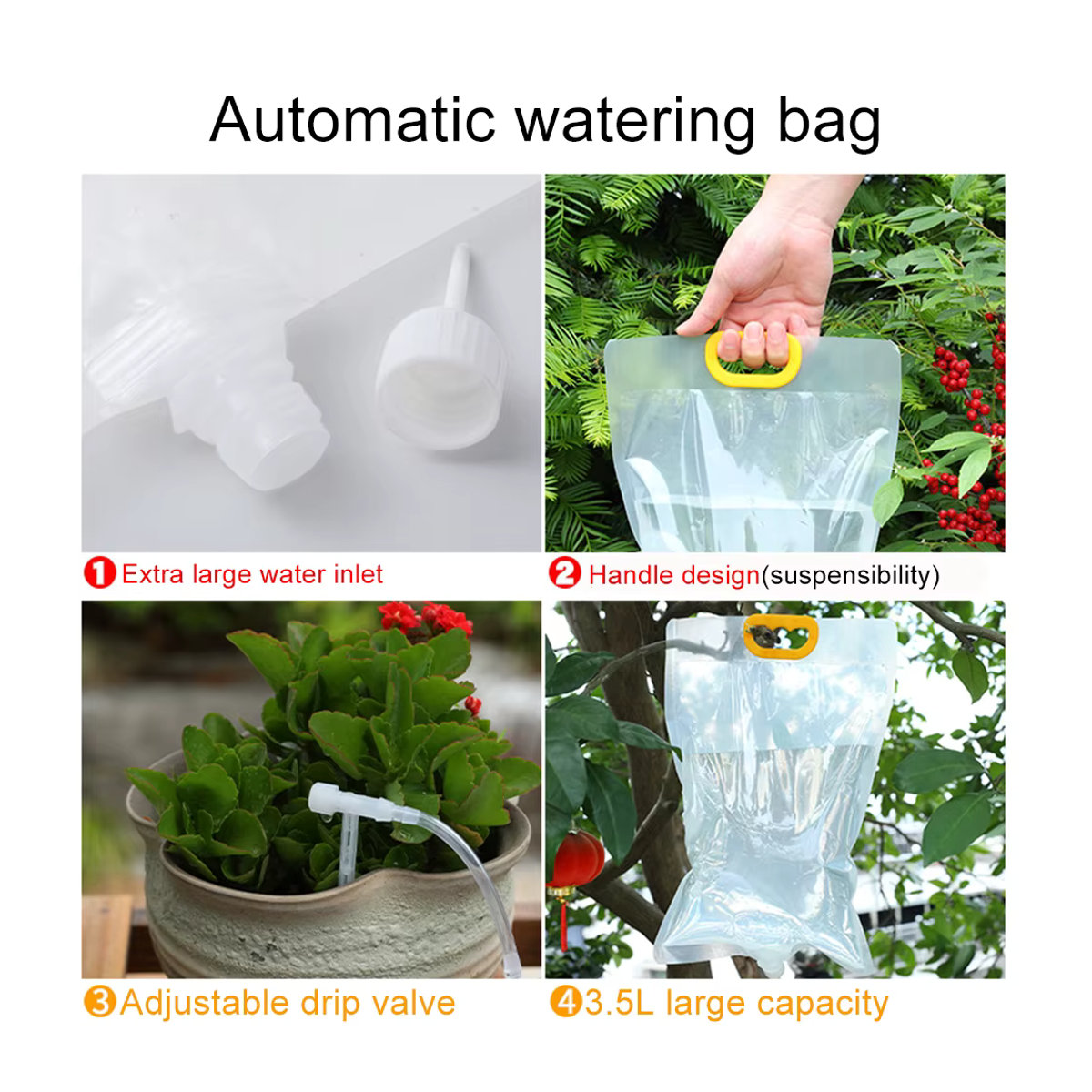 Automatisches Pflanzenset zur Selbstbewässerung mit einstellbarem Ventil und Wassertank für Innen- und Außenbereiche - Bild 5
