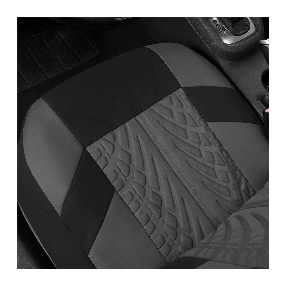 AUTOYOUTH 2er Set Auto Sitzbezüge in Grau im Reifen-Stil für Insignia A (G09), Polo (6R1, 6C1), A4 B7 (8EC) und Laguna II - Bild 4