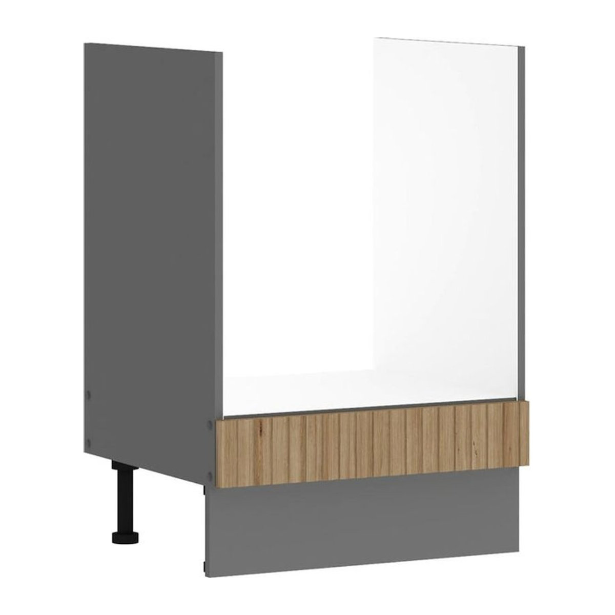 AVA Herdschrank Eiche Natur in Lamellenoptik mit 60 cm Breite als moderner Küchenunterschrank - Bild 1