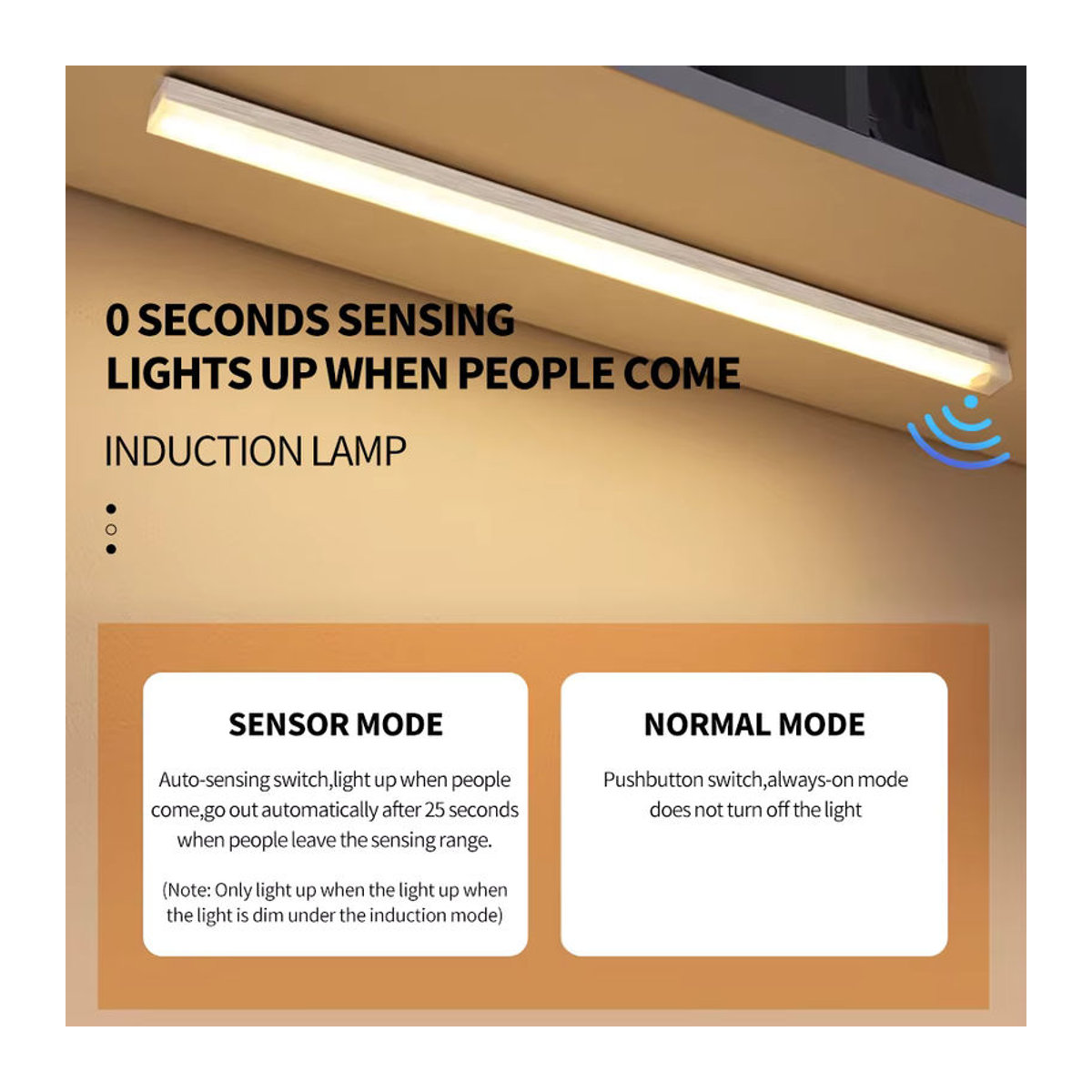 AVACOM LED Bewegungsmelder Nachtlicht Weiß – Wiederaufladbare kabellose Induktionslampe für Möbelbeleuchtung und Treppen - Bild 2