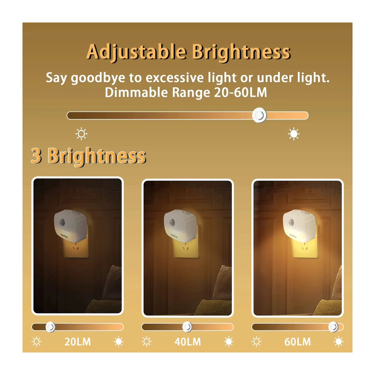 AVACOM LED Nachtlicht mit Bewegungssensor und Nachthimmel-Effekt in Weiß, minimalistisches Design für Badezimmer, Schlafzimmer und Korridor - Bild 4