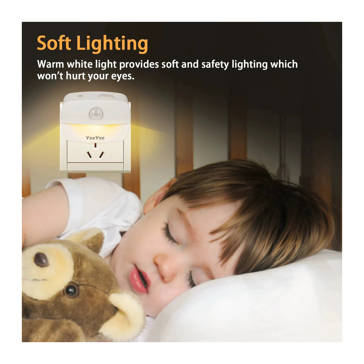 AVACOM LED Nachtlicht mit Bewegungssensor und Nachthimmel-Effekt in Weiß, minimalistisches Design für Badezimmer, Schlafzimmer und Korridor - Bild 5