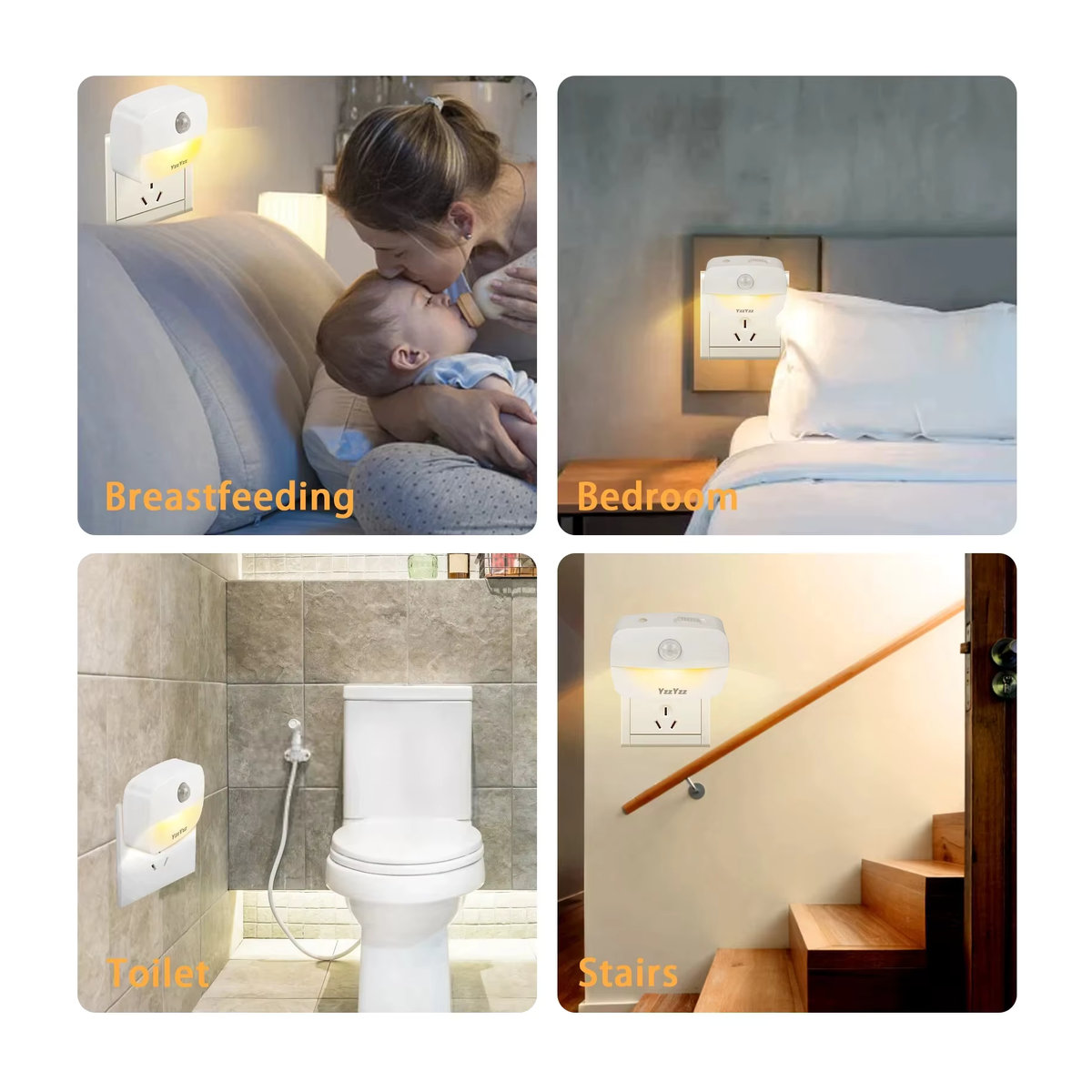 AVACOM LED Nachtlicht mit Bewegungssensor und Nachthimmel-Effekt in Weiß, minimalistisches Design für Badezimmer, Schlafzimmer und Korridor - Bild 6