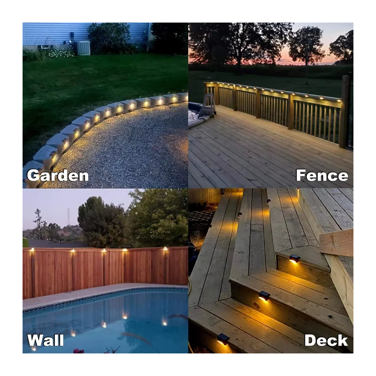AVACOM LED Solar Wandleuchte Schwarz Minimalistisch Wasserdicht für Garten und Balkon - Bild 6