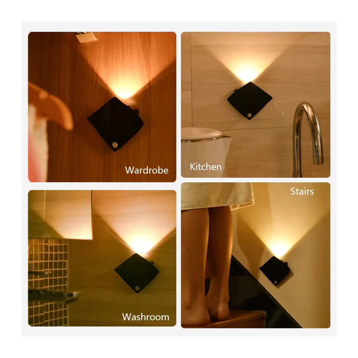 AVACOM LED Wandleuchter mit Bewegungsmelder, wiederaufladbare magnetische Nachtlicht-Lampe für die Innenbeleuchtung im Schlafzimmer - Bild 5