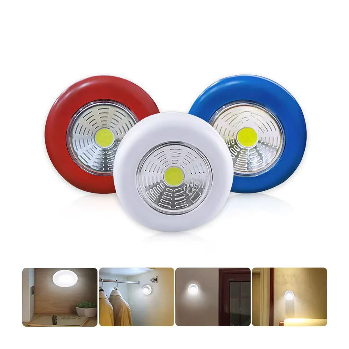 AVACOM Mini COB LED Unter Schrank Licht Drahtlose Möbelbeleuchtung in Weiß und Bunt mit Klebeaufkleber - Bild 6