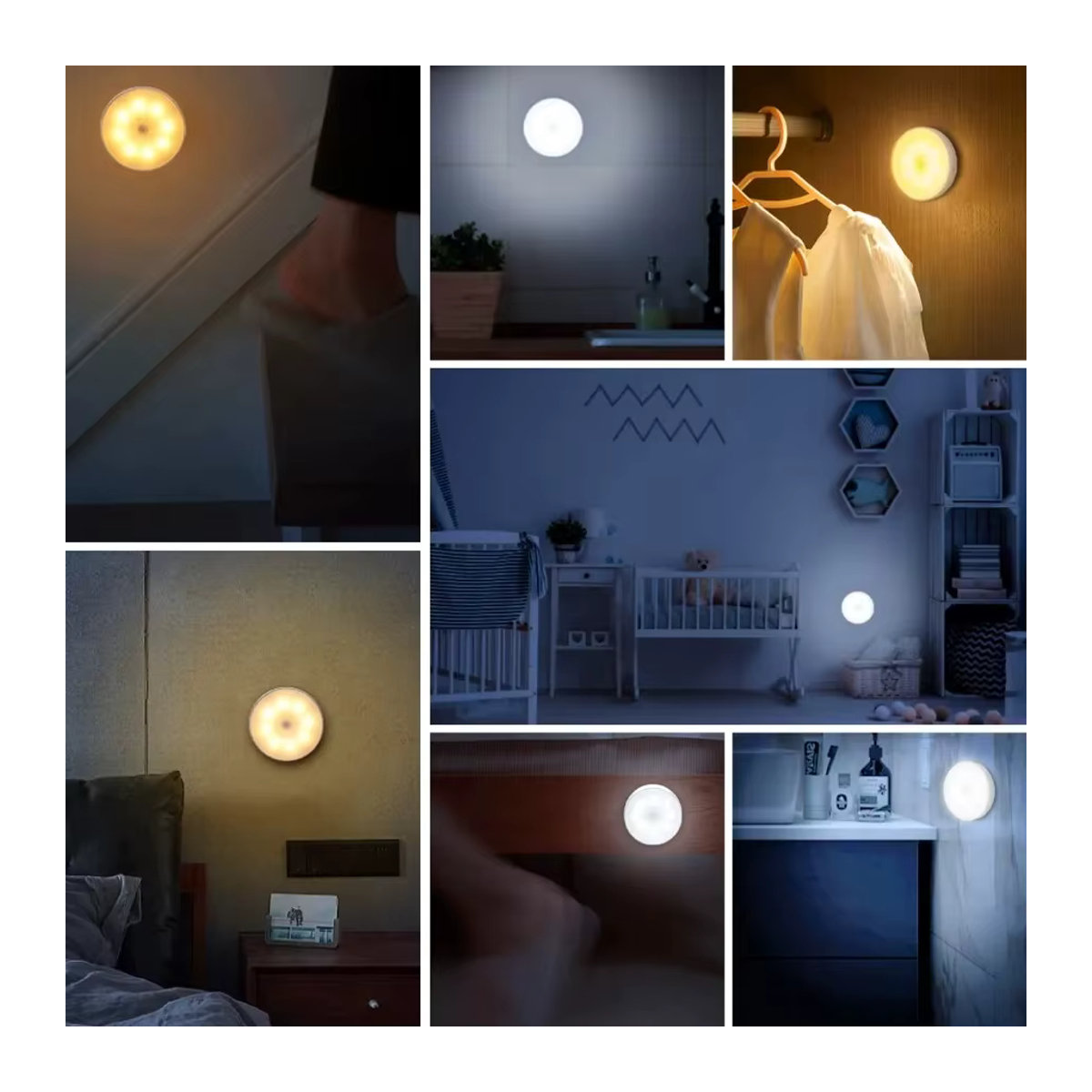AVACOM Minimalistisches USB aufladbares LED Nachtlicht mit PIR Bewegungssensor für Schlafzimmer, Küche und Flur - Bild 5