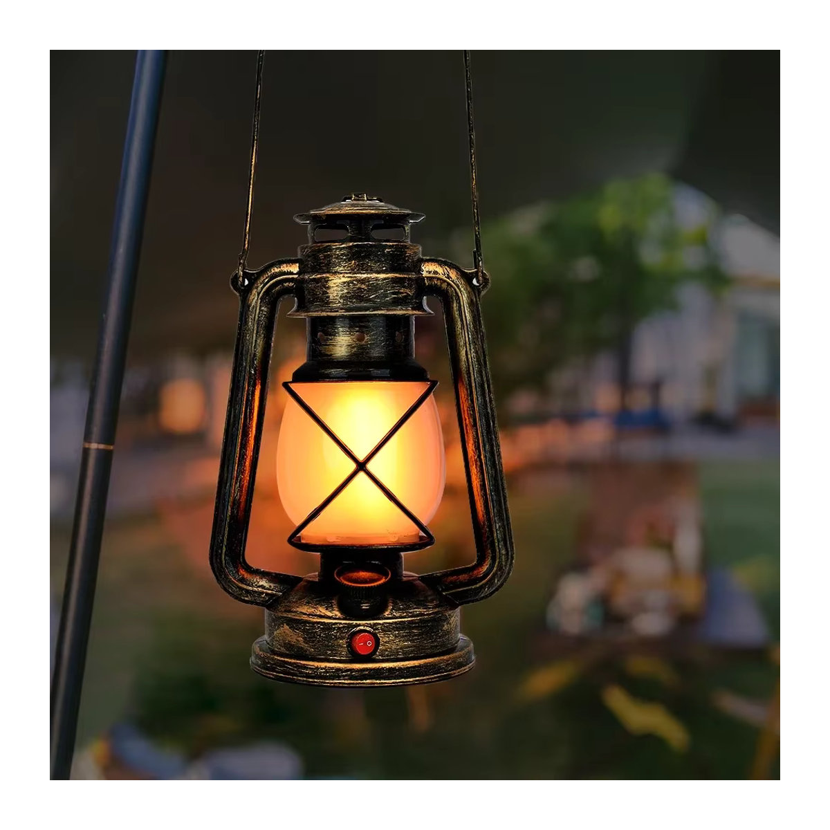 AVACOM Retro LED Laterne tragbare wasserdichte Campingleuchte mit drei Beleuchtungsmodi und wiederaufladbarem Akku - Bild 2