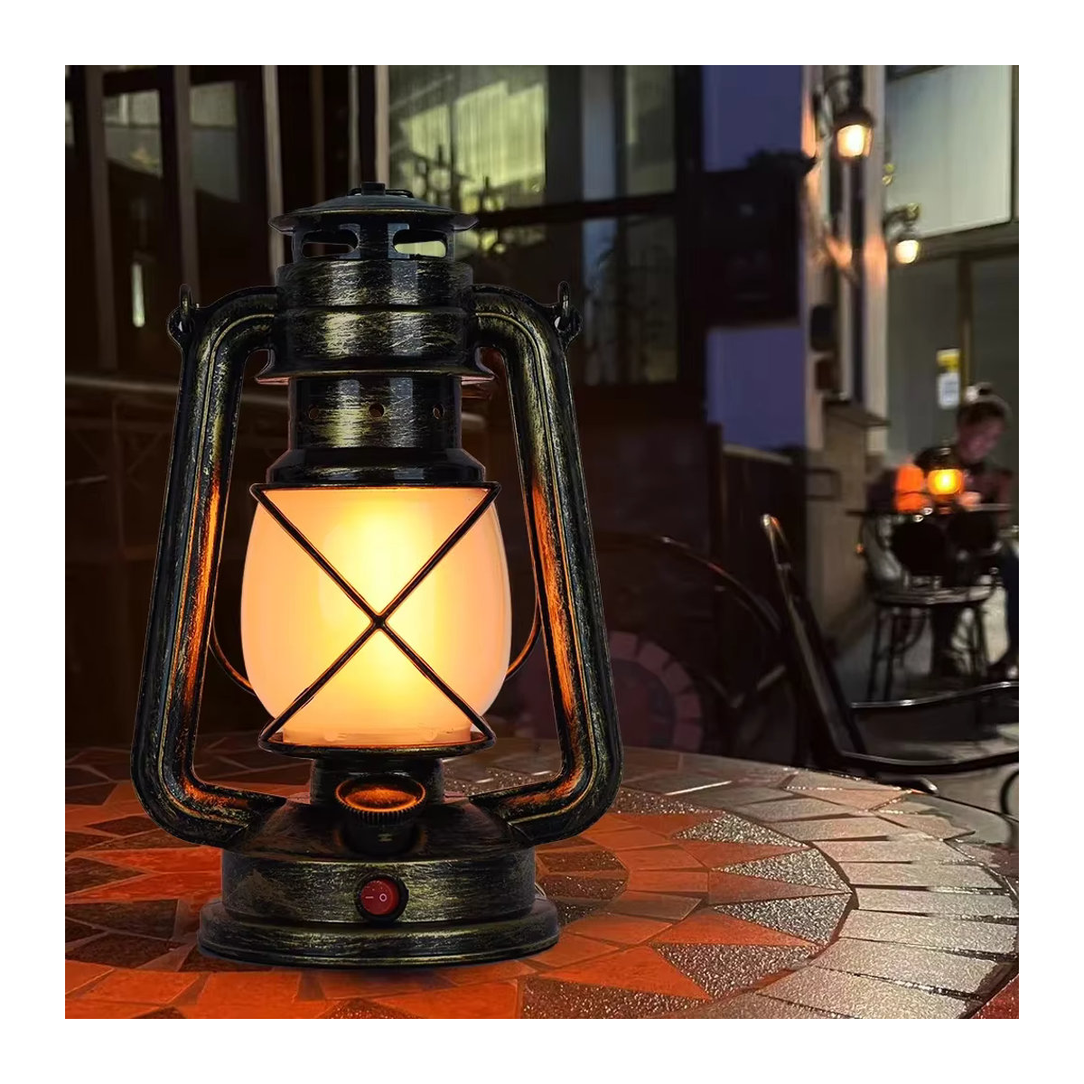 AVACOM Retro LED Laterne tragbare wasserdichte Campingleuchte mit drei Beleuchtungsmodi und wiederaufladbarem Akku - Bild 4
