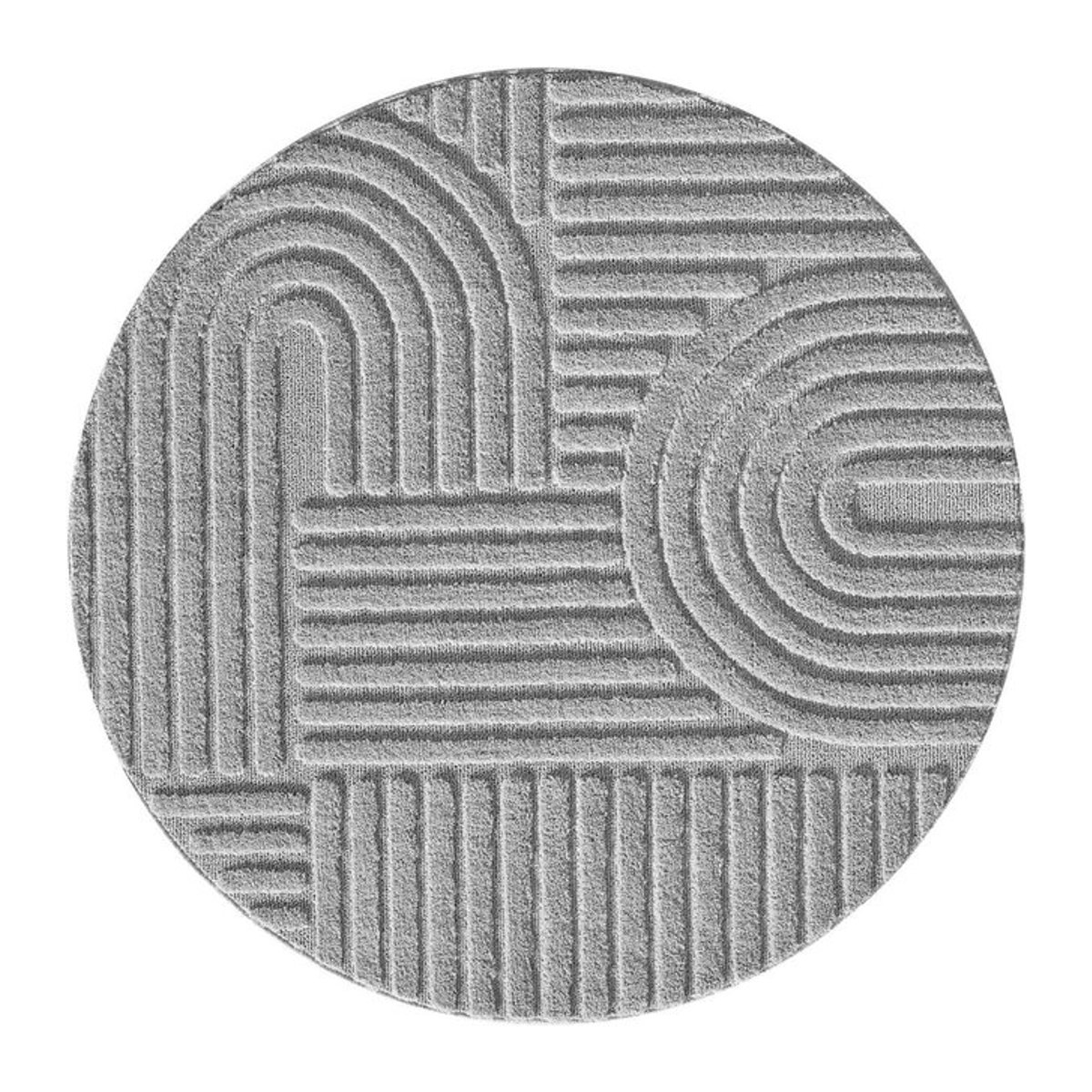 Ayyildiz Teppich ART in Silber und Grau mit einem Durchmesser von ca. 120 cm - Bild 1