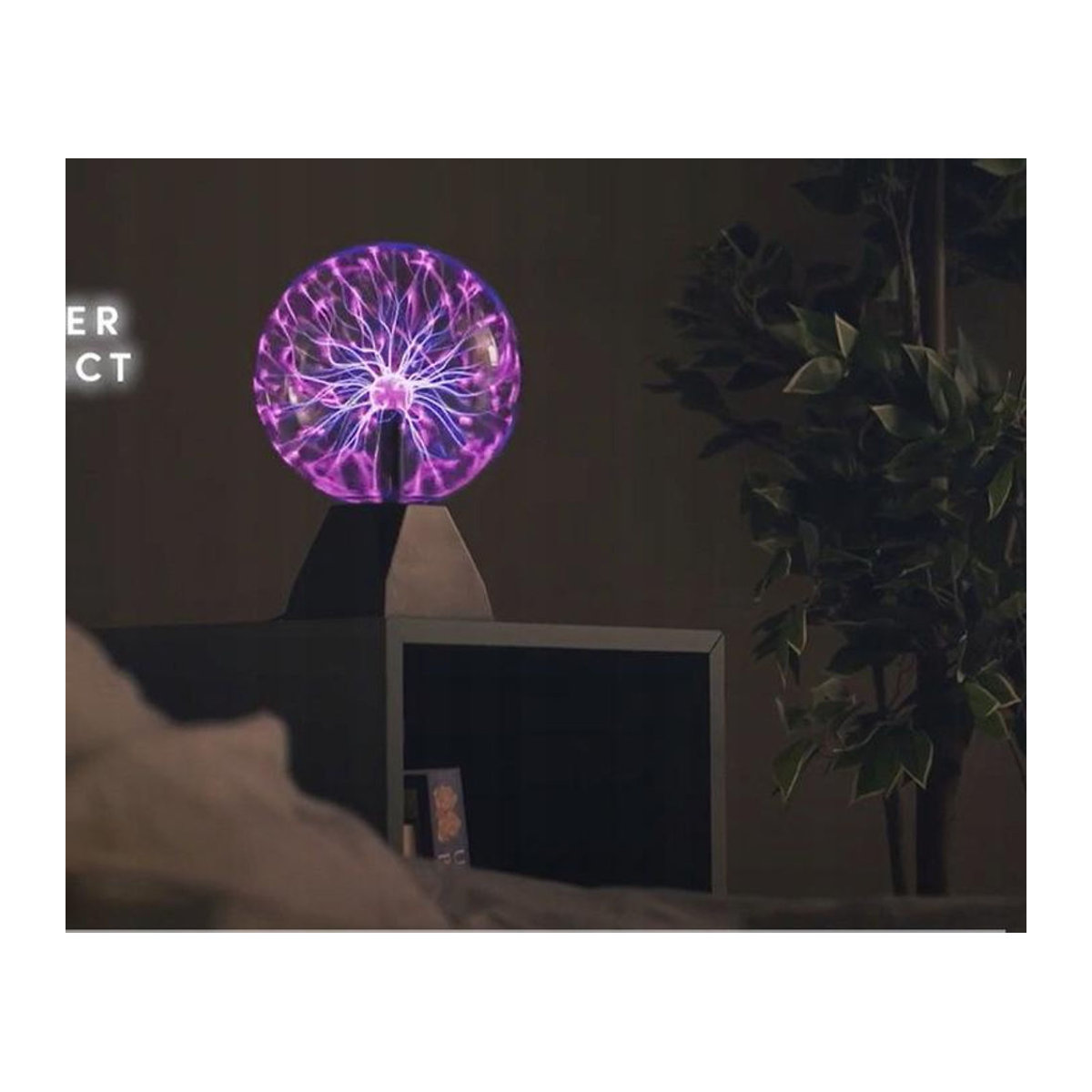 Azaris Magic Ball Plasma Lampe aus Glas in Schwarz, Kugelleuchte 62 cm - Bild 3