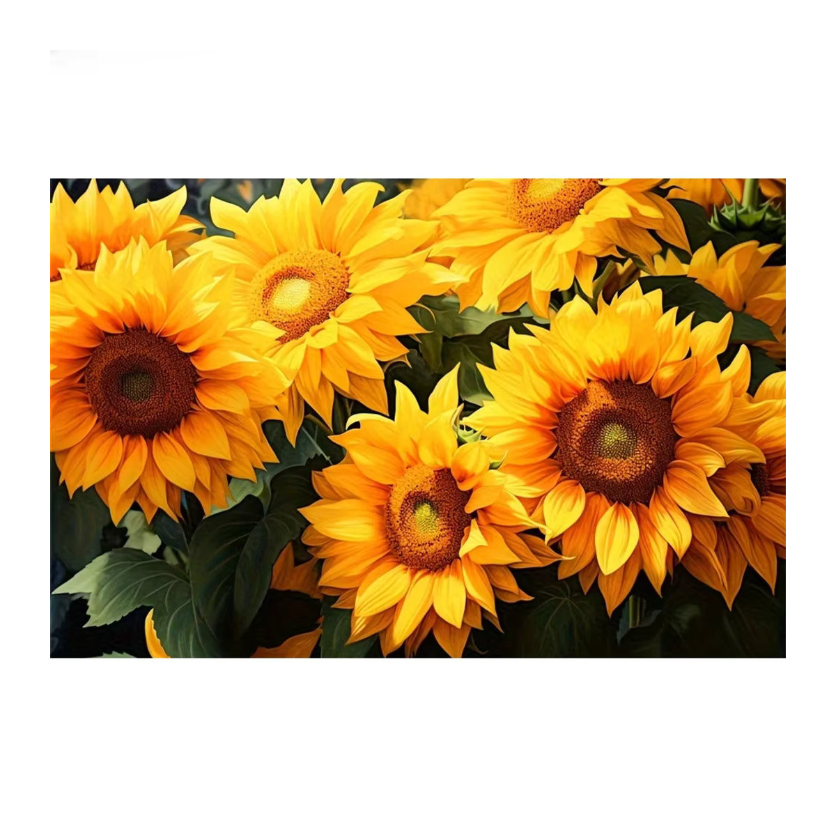 AZQSD Diamant-Gemälde Sonnenblume in Gelb mit runden Bohrern als Wandmontage-Blumenmosaik - Bild 5