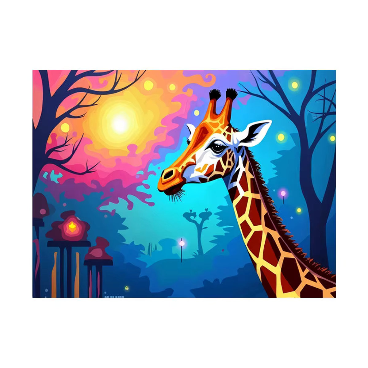 AZQSD Diamant-Malerei Giraffe als Kreuzstich-Set in Multicolor, B/H: 30,0 x 20,0 cm - Bild 3