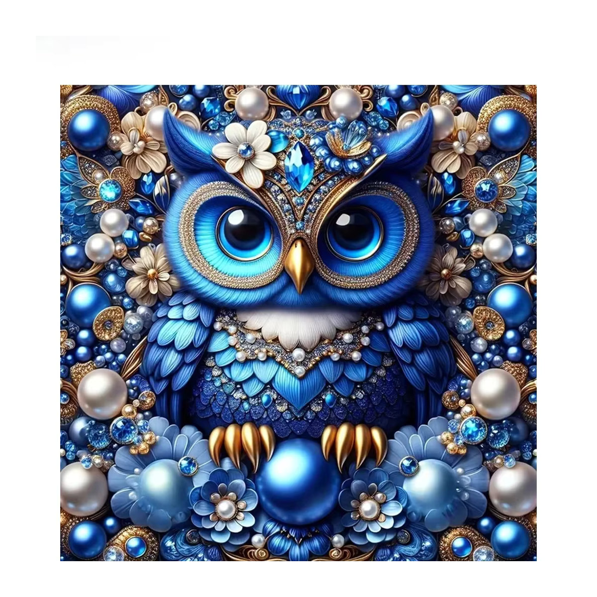 AZQSD Diamantgemälde Eule DIY-Set mit blauen Strasssteinen für Handarbeit und Heimdekoration - Bild 5