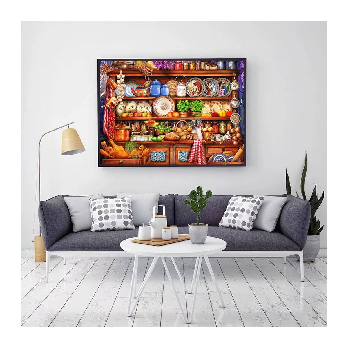 Azqsd Diamantmalerei Set Landschaft im Landhausstil als Mosaik-Strassbild in Mehrfarbig - Bild 3