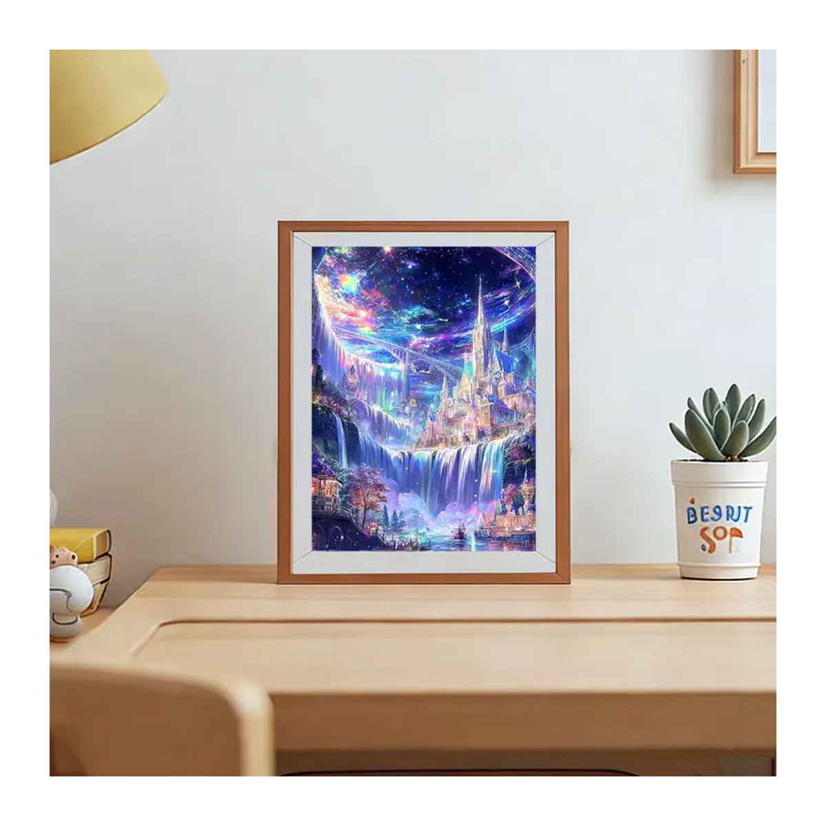 AZQSD Diamond Art Stickerei-Set Schloss-Landschaft mit mehrfarbigen runden Steinen - Bild 3